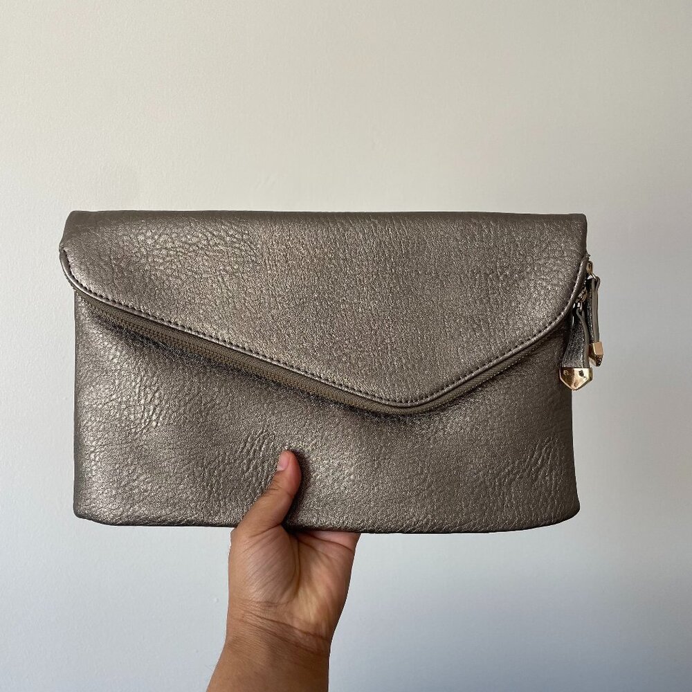 Urban Expressions Metallic Foldover Clutch